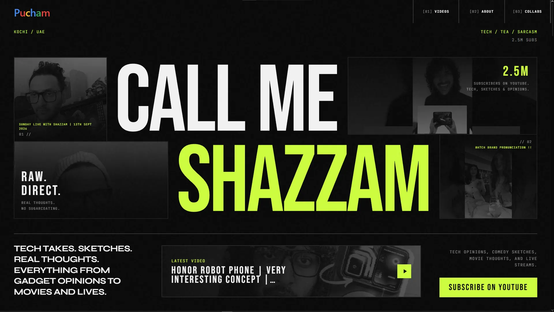 CallMeShazzam Official Digital Platform - Creator Platform by Atmiz